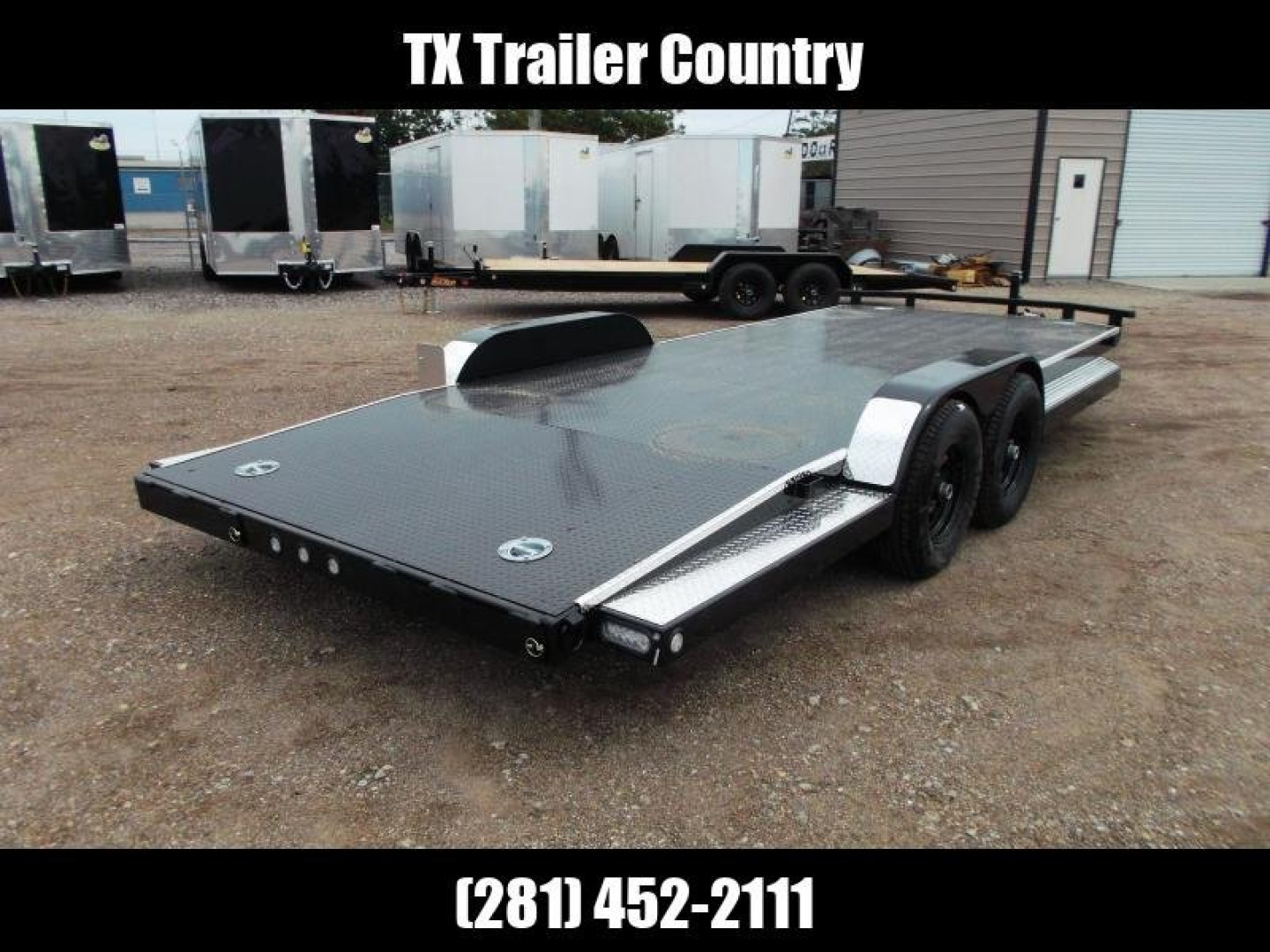 New 2023 MAXXD 83X20 10K N6X Steel Deck Car Hauler / Racing Trailer / 5200# Axles / Powder Coated / All Tubing Frame / LEDs / Steel Deck