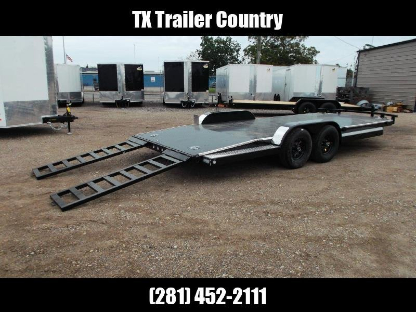 New 2023 MAXXD 83X20 10K N6X Steel Deck Car Hauler / Racing Trailer / 5200# Axles / Powder Coated / All Tubing Frame / LEDs / Steel Deck