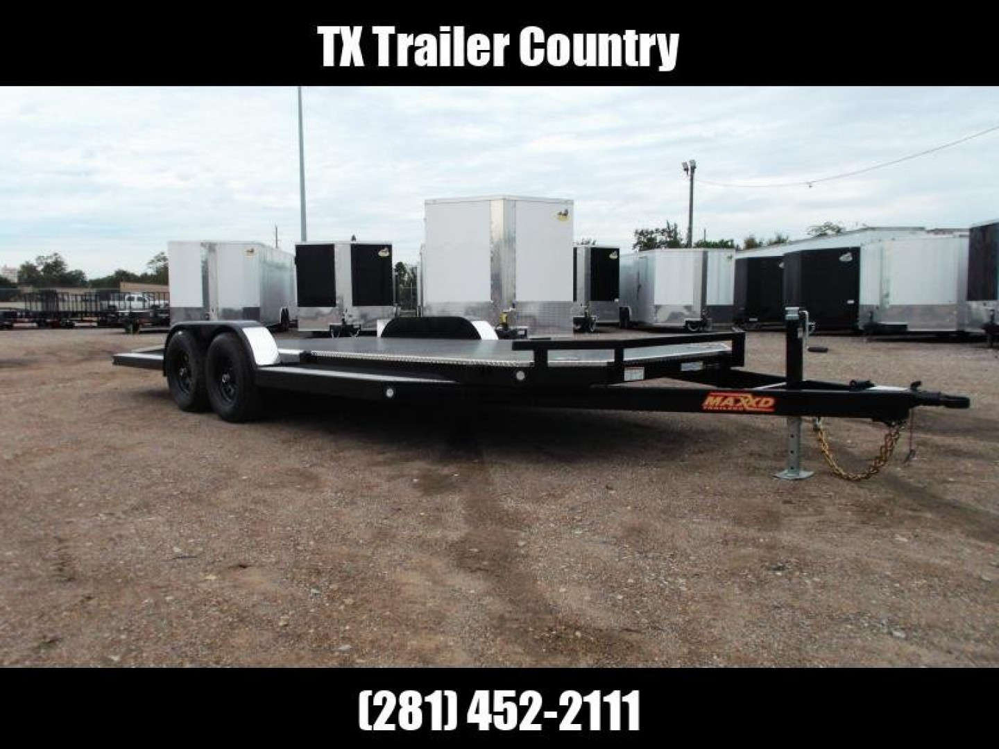 New 2023 MAXXD 83X20 10K N6X Steel Deck Car Hauler / Racing Trailer / 5200# Axles / Powder Coated / All Tubing Frame / LEDs / Steel Deck