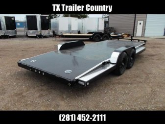 New 2023 MAXXD 83X20 10K N6X Steel Deck Car Hauler / Racing Trailer / 5200# Axles / Powder Coated / All Tubing Frame / LEDs / Steel Deck