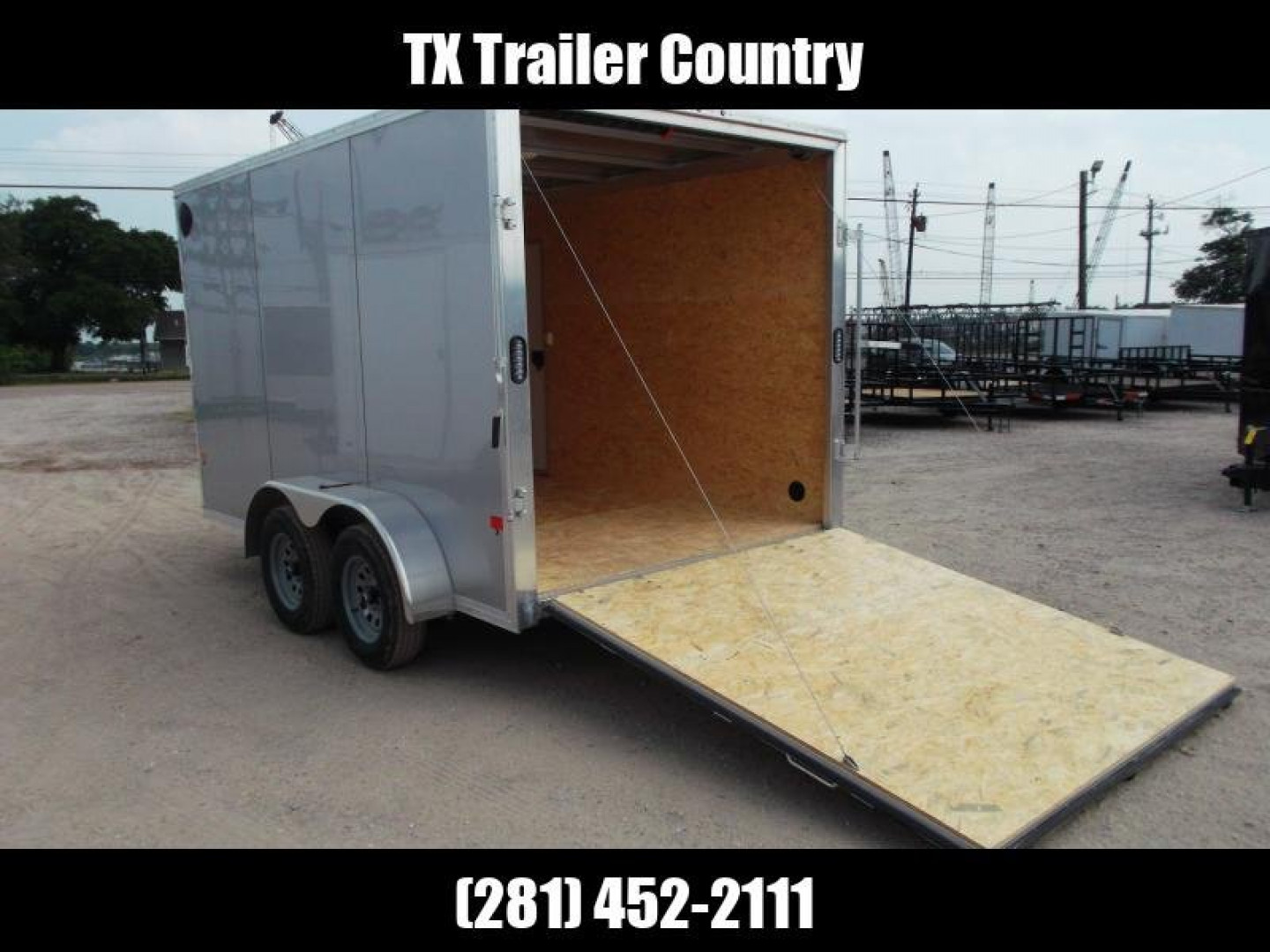 New WOW SPECIAL - 2023 Alcom EZ Hauler 7x12 Cargo Trailer / Enclosed Trailer / ALL Aluminum Construction / 6'6" Interior / Ramp / .030 Silver FULLY Screwless Exterior