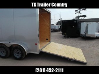 New WOW SPECIAL - 2023 Alcom EZ Hauler 7x12 Cargo Trailer / Enclosed Trailer / ALL Aluminum Construction / 6'6" Interior / Ramp / .030 Silver FULLY Screwless Exterior