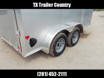 New WOW SPECIAL - 2023 Alcom EZ Hauler 7x12 Cargo Trailer / Enclosed Trailer / ALL Aluminum Construction / 6'6" Interior / Ramp / .030 Silver FULLY Screwless Exterior