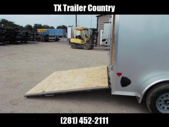 New WOW SPECIAL - 2023 Alcom EZ Hauler 7x12 Cargo Trailer / Enclosed Trailer / ALL Aluminum Construction / 6'6" Interior / Ramp / .030 Silver FULLY Screwless Exterior