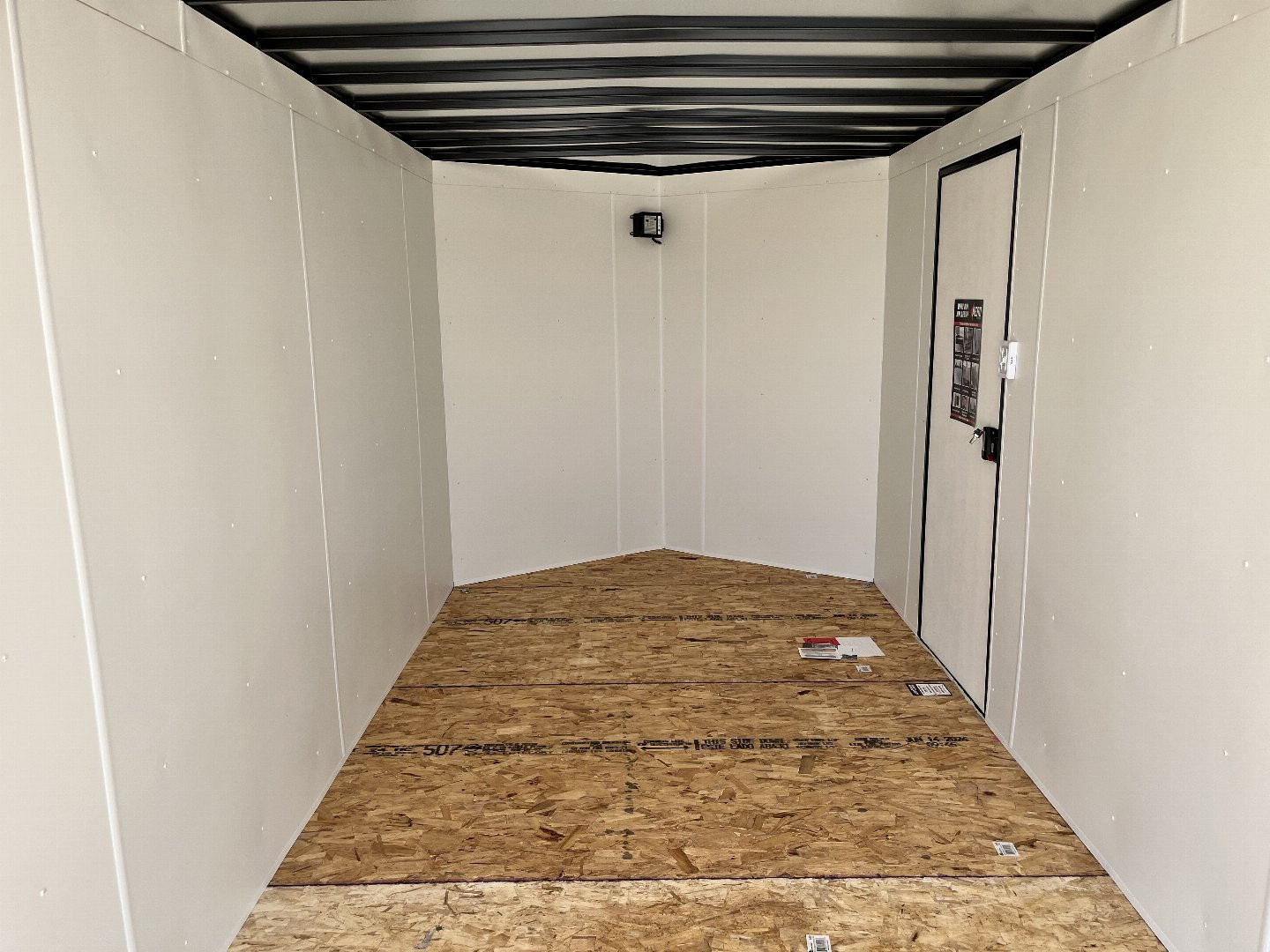 New NEW 2026 AERO 7x16 +2 V BLACKOUT Edition, WHITE Interior, QUALITY, ALLOY Wheels, Enclosed Rear Ramp Cargo Trailer
