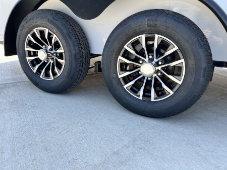 New NEW 2026 AERO 7x16 +2 V BLACKOUT Edition, WHITE Interior, QUALITY, ALLOY Wheels, Enclosed Rear Ramp Cargo Trailer