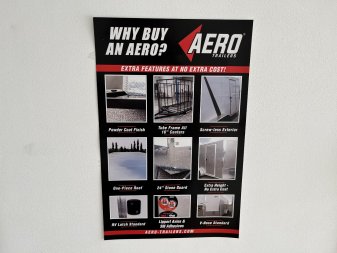 New NEW 2025 AERO 7x12 +2 V QUALITY WHITE Interior Enclosed Rear Ramp Cargo Trailer