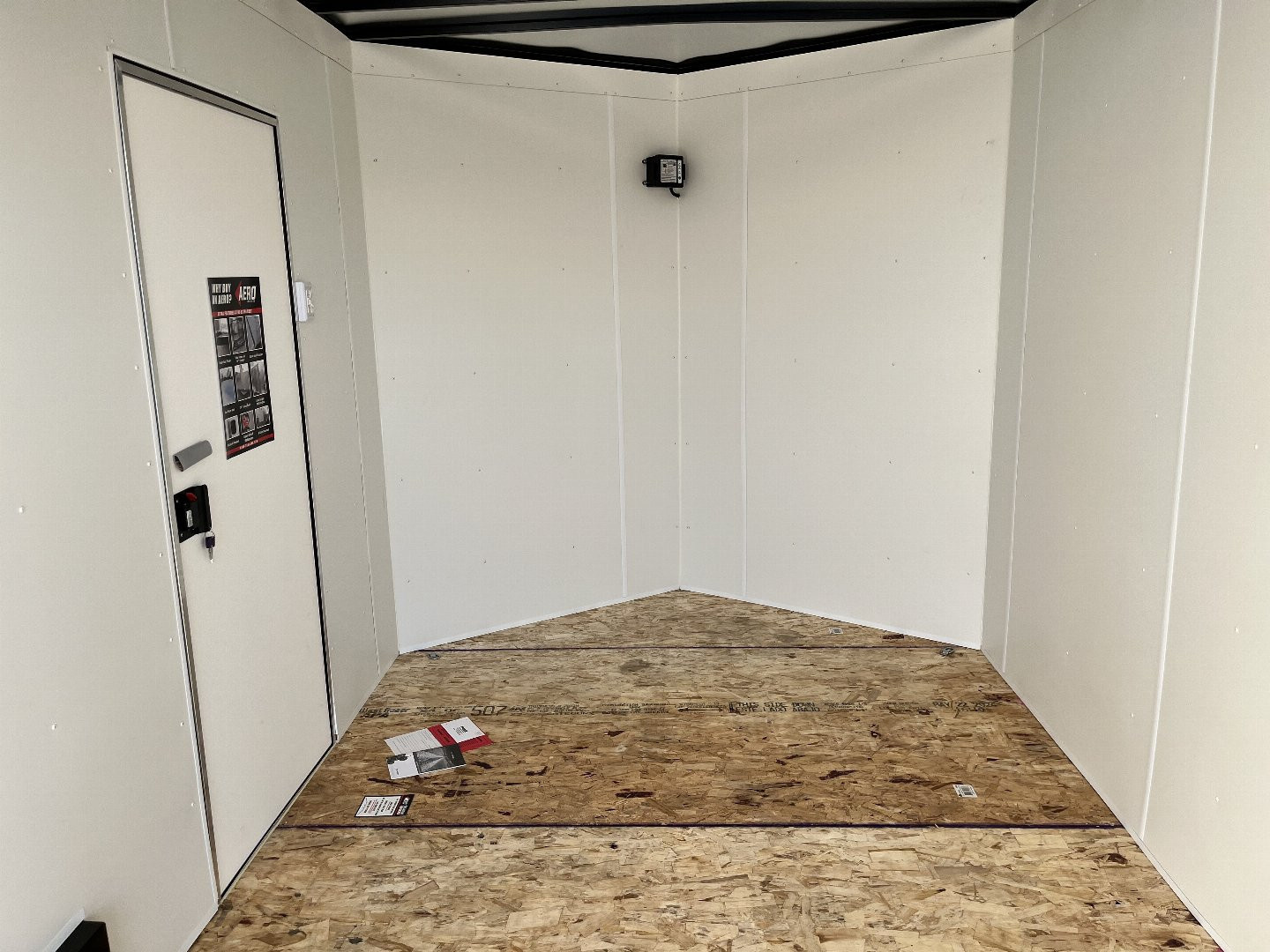 New NEW 2027 AERO 7.5x16 +2V WHITE Interior, QUALITY 87” TALL Rear Ramp 83.5” dr opening Enclosed Cargo Trailer