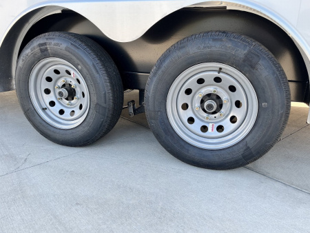 New NEW 2027 AERO 7.5x16 +2V WHITE Interior, QUALITY 87” TALL Rear Ramp 83.5” dr opening Enclosed Cargo Trailer