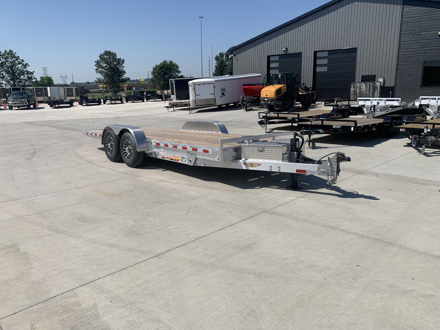 New NEW 2025 H&H Speedloader LOW Pro ALUMINUM 20’ POWER TILTbed flatbed Trailer 2-7000 DROP lb axles =14K