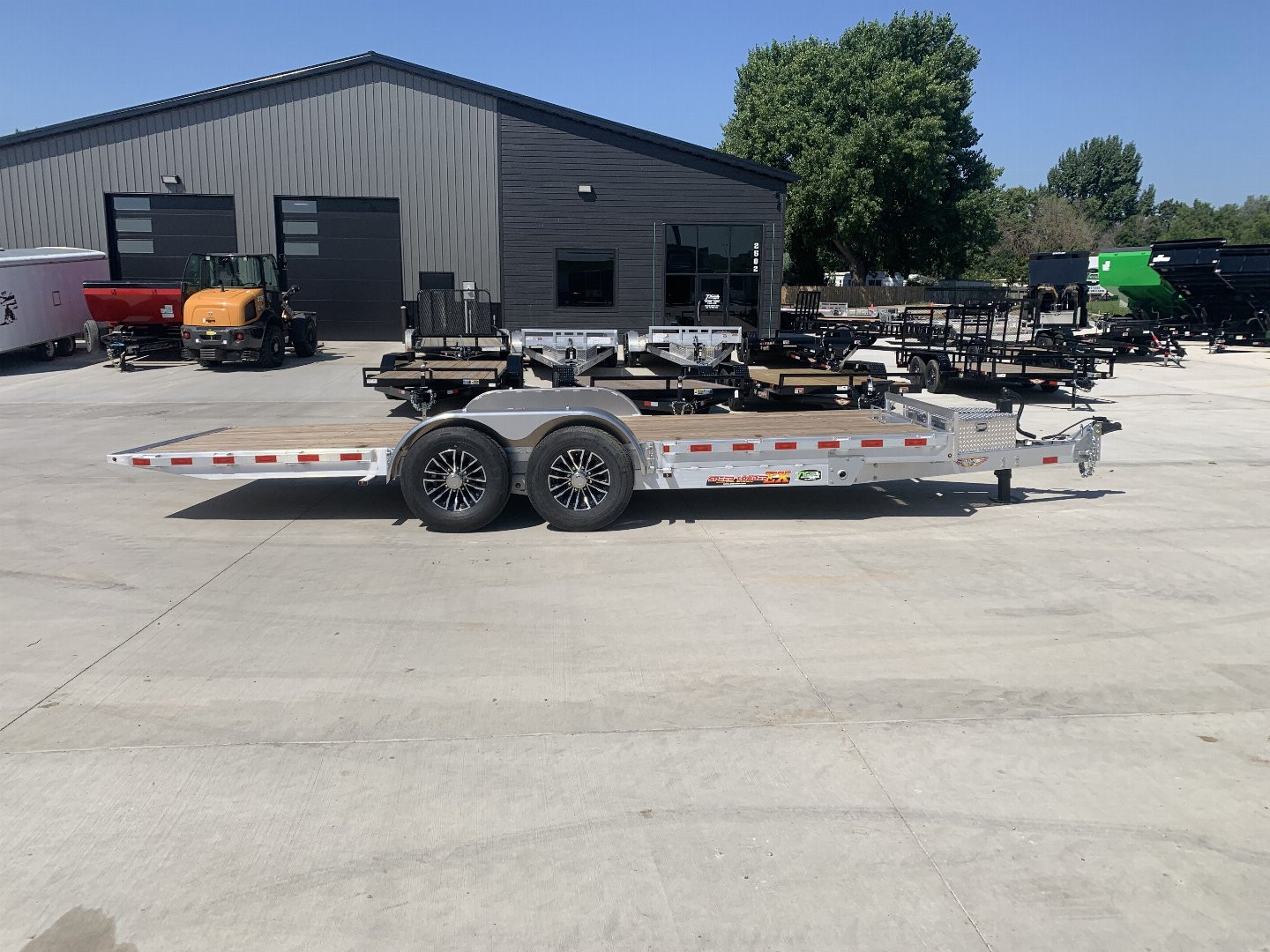 New NEW 2025 H&H Speedloader LOW Pro ALUMINUM 20’ POWER TILTbed flatbed Trailer 2-7000 DROP lb axles =14K