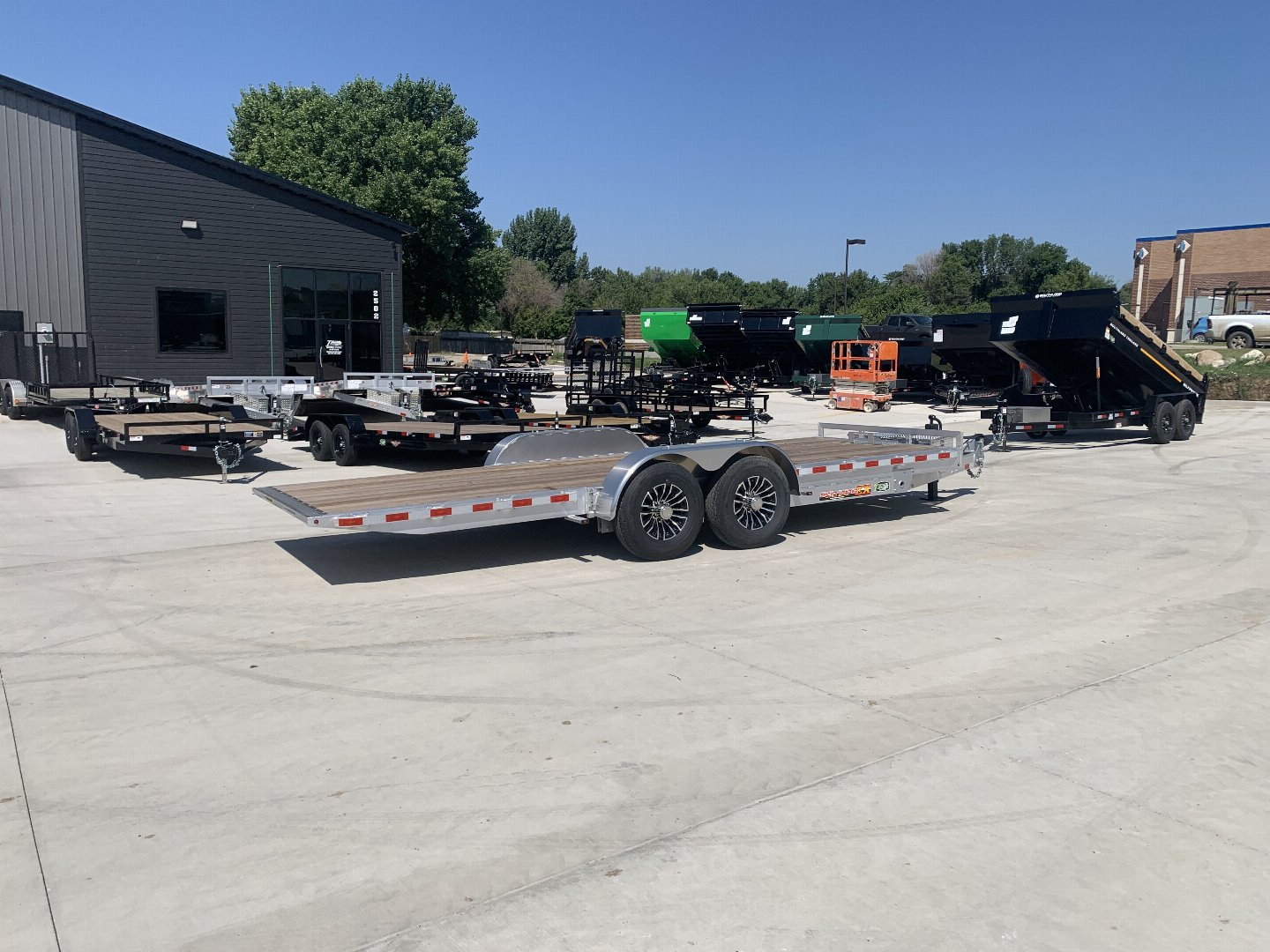 New NEW 2025 H&H Speedloader LOW Pro ALUMINUM 20’ POWER TILTbed flatbed Trailer 2-7000 DROP lb axles =14K