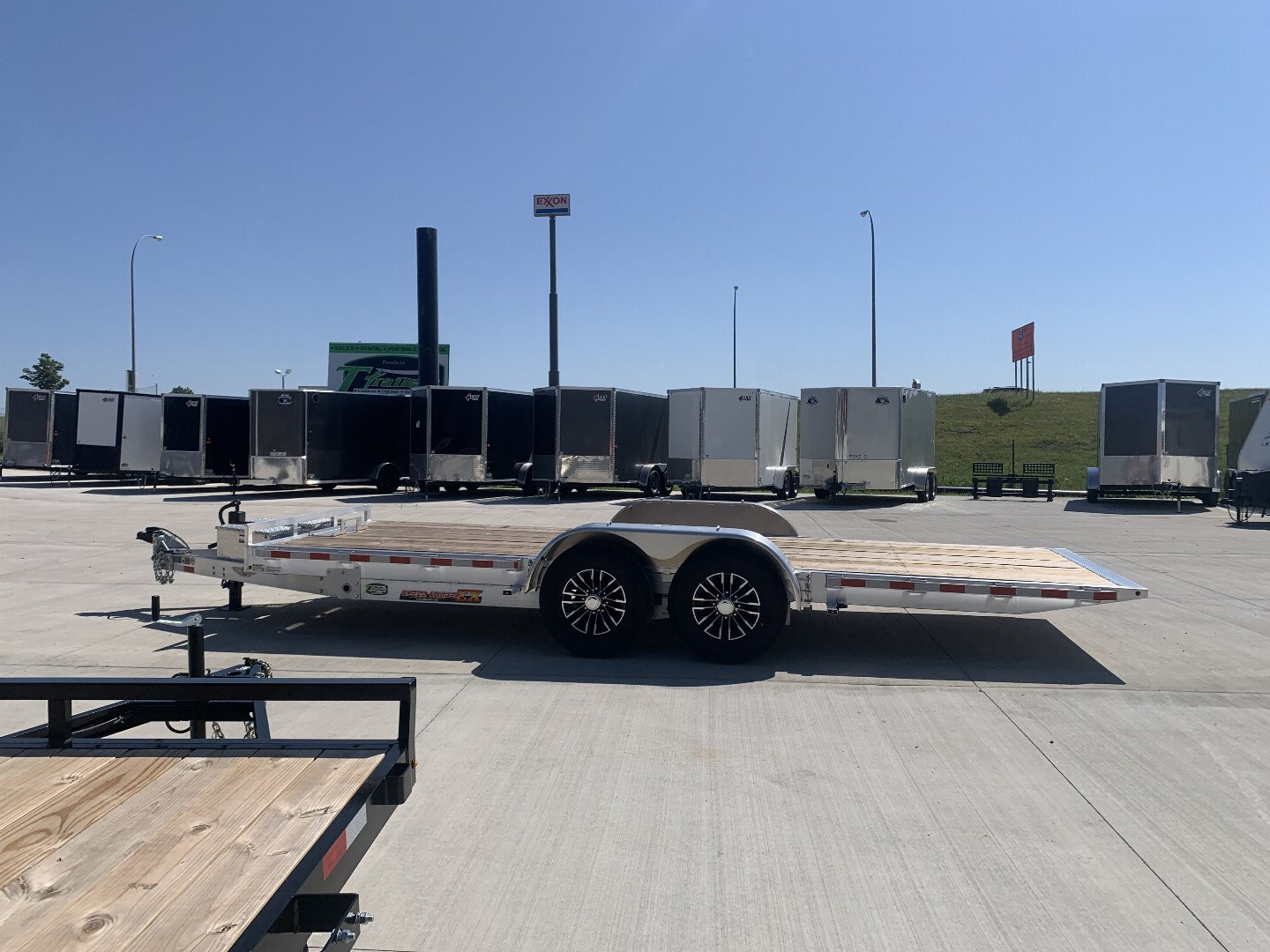 New NEW 2025 H&H Speedloader LOW Pro ALUMINUM 20’ POWER TILTbed flatbed Trailer 2-7000 DROP lb axles =14K