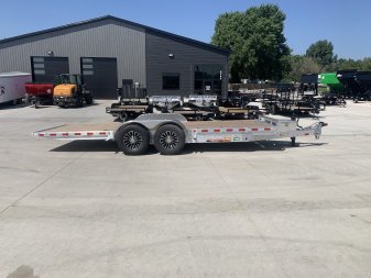 New NEW 2025 H&H Speedloader LOW Pro ALUMINUM 20’ POWER TILTbed flatbed Trailer 2-7000 DROP lb axles =14K