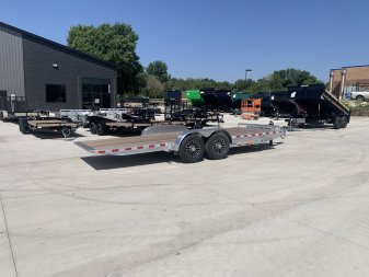 New NEW 2025 H&H Speedloader LOW Pro ALUMINUM 20’ POWER TILTbed flatbed Trailer 2-7000 DROP lb axles =14K