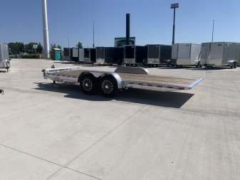 New NEW 2025 H&H Speedloader LOW Pro ALUMINUM 20’ POWER TILTbed flatbed Trailer 2-7000 DROP lb axles =14K