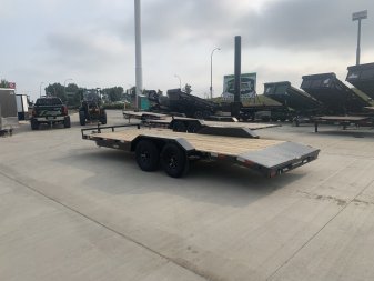 New NEW 2024 H&H 20’ flatbed Drive Over Fender Trailer 2-5200 lb axles=10K, dovetail, Rear Slide In Ramps
