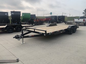New NEW 2024 H&H 20’ flatbed Drive Over Fender Trailer 2-5200 lb axles=10K, dovetail, Rear Slide In Ramps