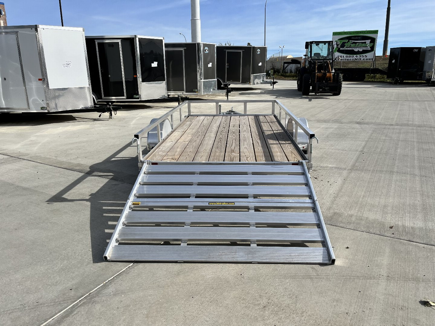 New NEW 2024 H&H 76"x12' Aluminum Flatbed RailSide Utility Bi fold gate Aluminum Wheels
