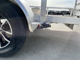 New NEW 2024 H&H 76"x12' Aluminum Flatbed RailSide Utility Bi fold gate Aluminum Wheels