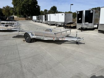 New NEW 2024 H&H 76"x12' Aluminum Flatbed RailSide Utility Bi fold gate Aluminum Wheels