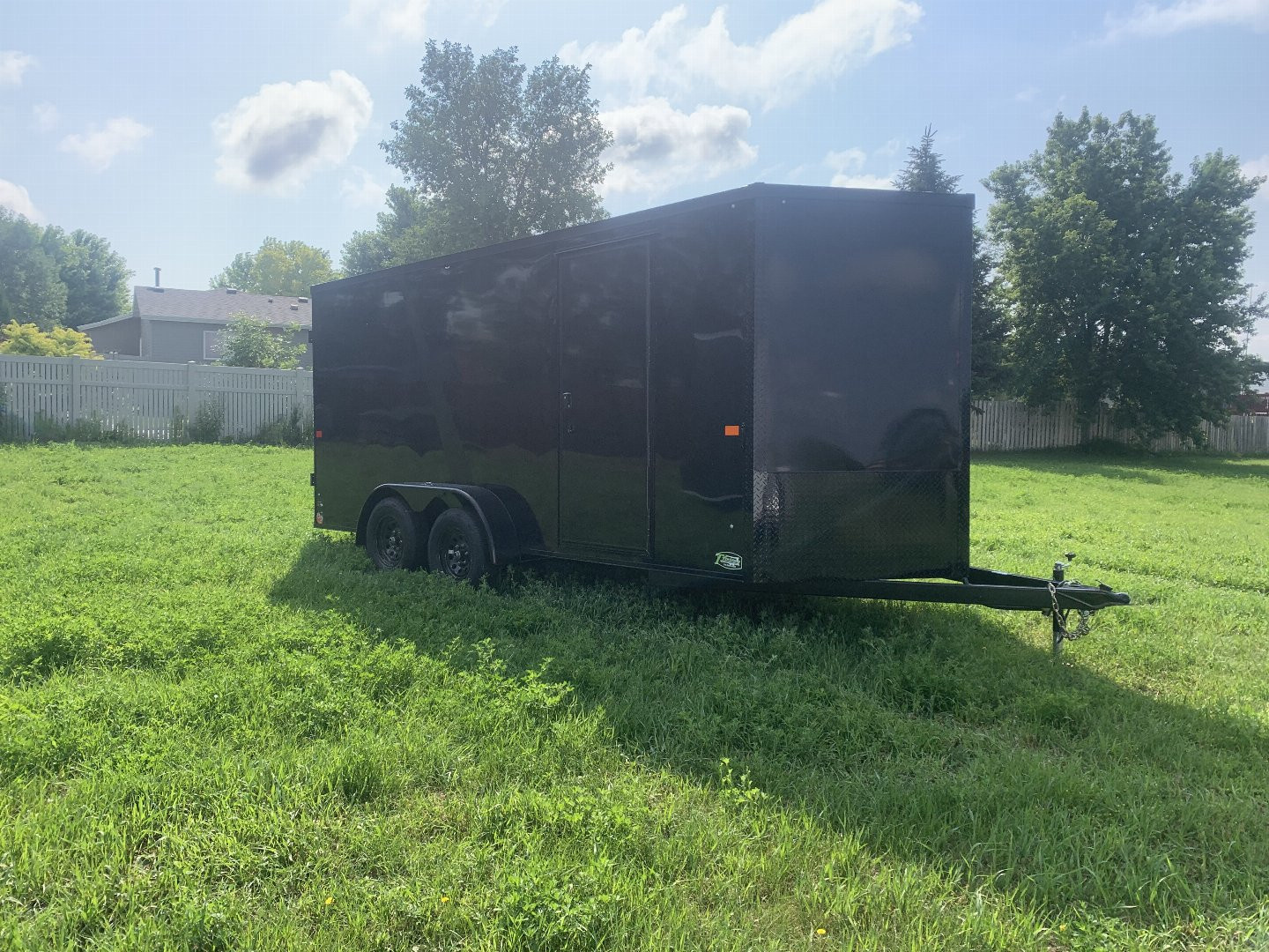 New 2025 AERO 7x16 +2 V BLACKOUT Edition QUALITY Enclosed WHITE Interior Rear Ramp Cargo Trailer