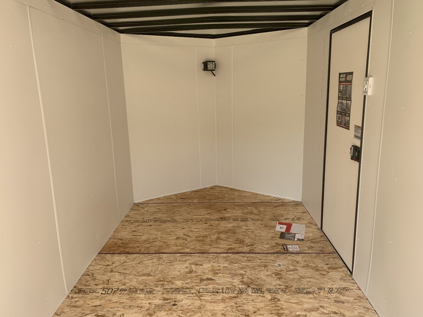 New 2025 AERO 7x16 +2 V BLACKOUT Edition QUALITY Enclosed WHITE Interior Rear Ramp Cargo Trailer