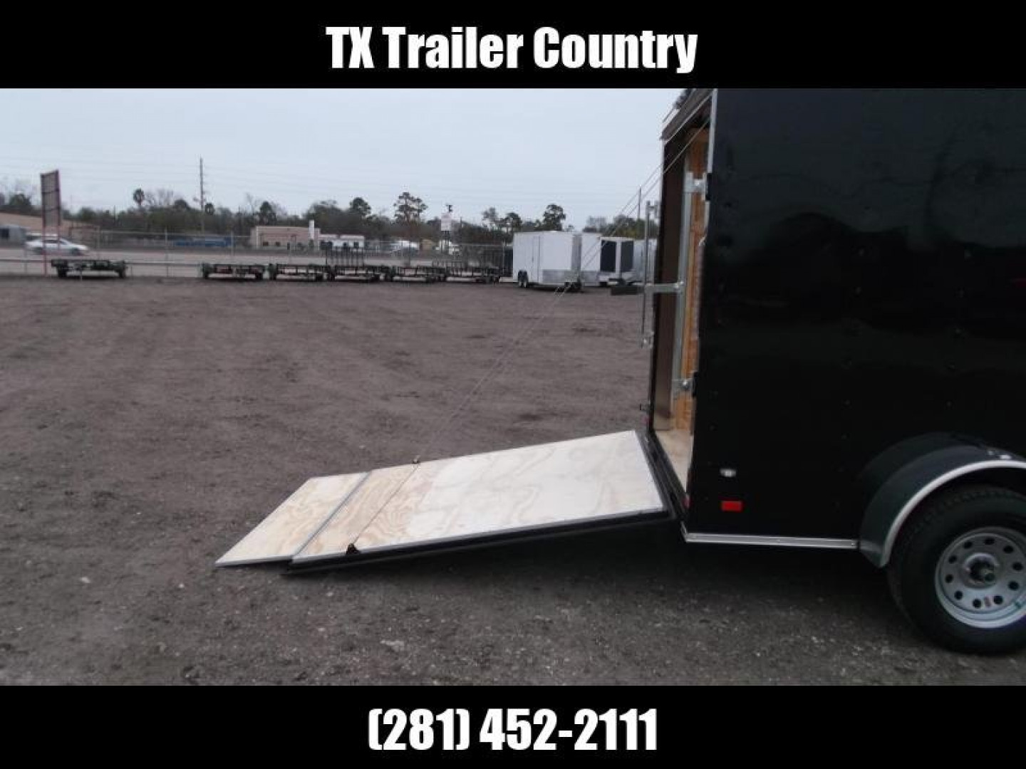 Used 2024 Covered Wagon Trailers 6x10 Motorcycle Trailer / Cargo Trailer / Ramp / D-rings