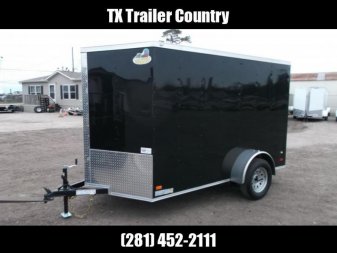 Used 2024 Covered Wagon Trailers 6x10 Motorcycle Trailer / Cargo Trailer / Ramp / D-rings