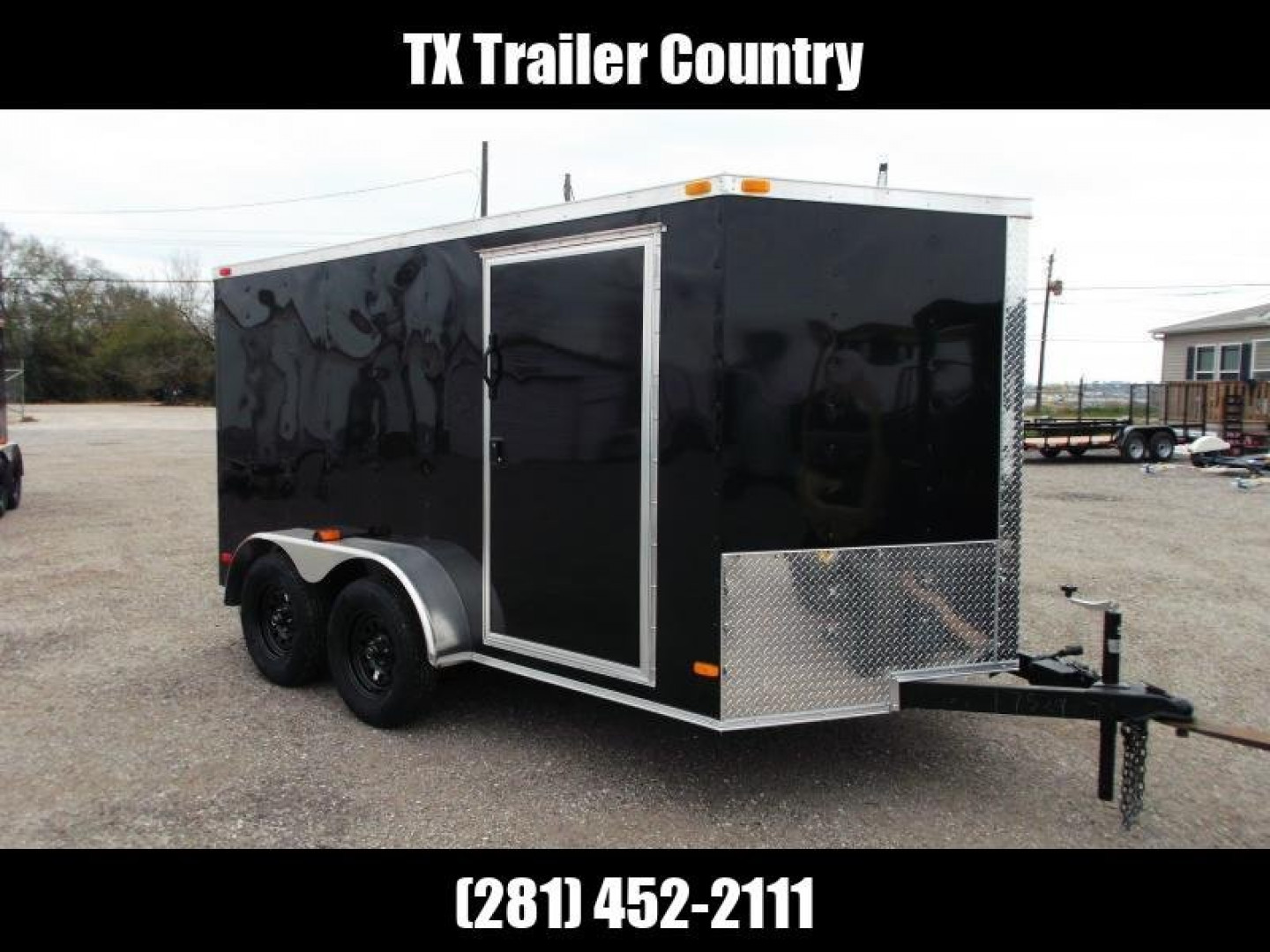 New 2024 Covered Wagon Trailers 7x12 Motorcycle Trailer / Cargo Trailer / Ramp / (8) D-rings