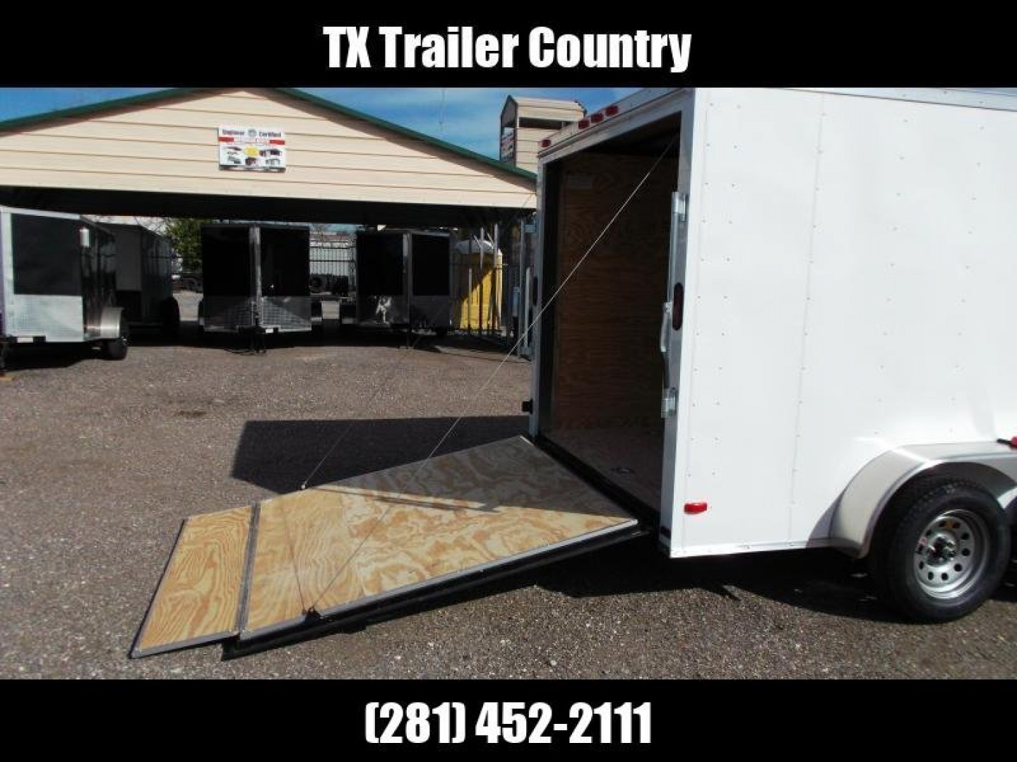New 2024 Covered Wagon Trailers 7x14 Cargo Trailer / Enclosed Trailer / Motorcycle Trailer / Ramp / (8) D-rings