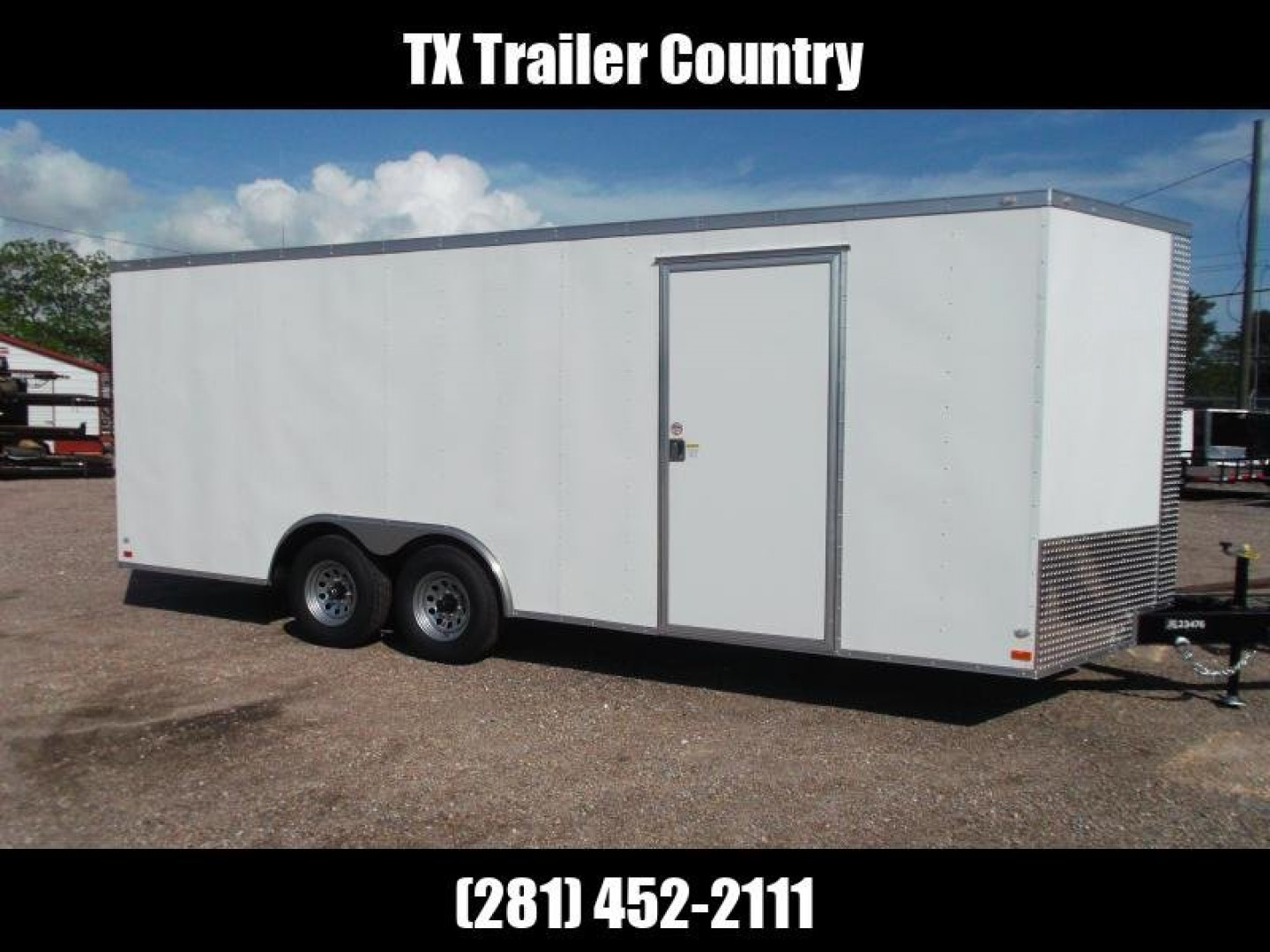 Used 2024 Covered Wagon Trailers 8.5x20 Cargo / Enclosed Trailer / Car Hauler / Motorcycle Trailer / 5200# Axles / (16) D-Rings / Ramp