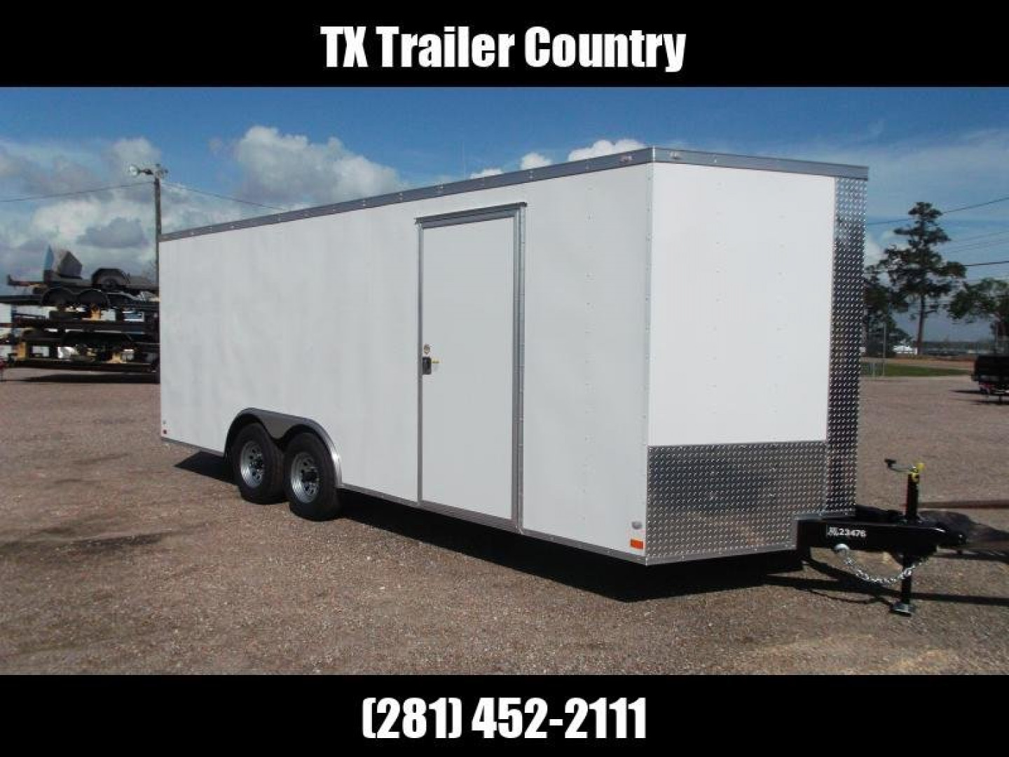 Used 2024 Covered Wagon Trailers 8.5x20 Cargo / Enclosed Trailer / Car Hauler / Motorcycle Trailer / 5200# Axles / (16) D-Rings / Ramp