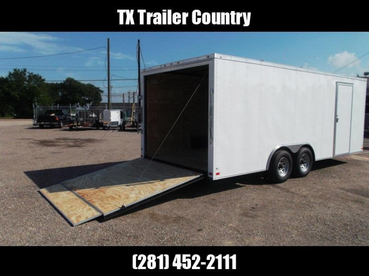 Used 2024 Covered Wagon Trailers 8.5x20 Cargo / Enclosed Trailer / Car Hauler / Motorcycle Trailer / 5200# Axles / (16) D-Rings / Ramp