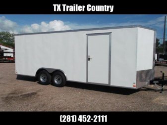 Used 2024 Covered Wagon Trailers 8.5x20 Cargo / Enclosed Trailer / Car Hauler / Motorcycle Trailer / 5200# Axles / (16) D-Rings / Ramp