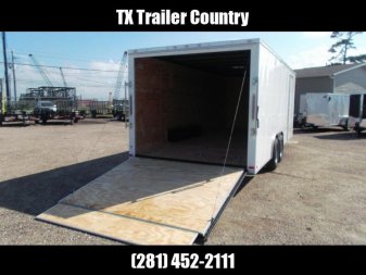 Used 2024 Covered Wagon Trailers 8.5x20 Cargo / Enclosed Trailer / Car Hauler / Motorcycle Trailer / 5200# Axles / (16) D-Rings / Ramp