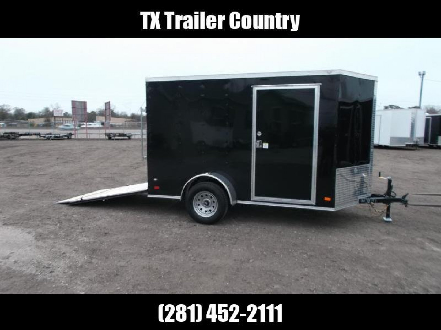 Used 2024 Covered Wagon Trailers 6x10 Motorcycle Trailer / Cargo Trailer / Ramp / D-rings