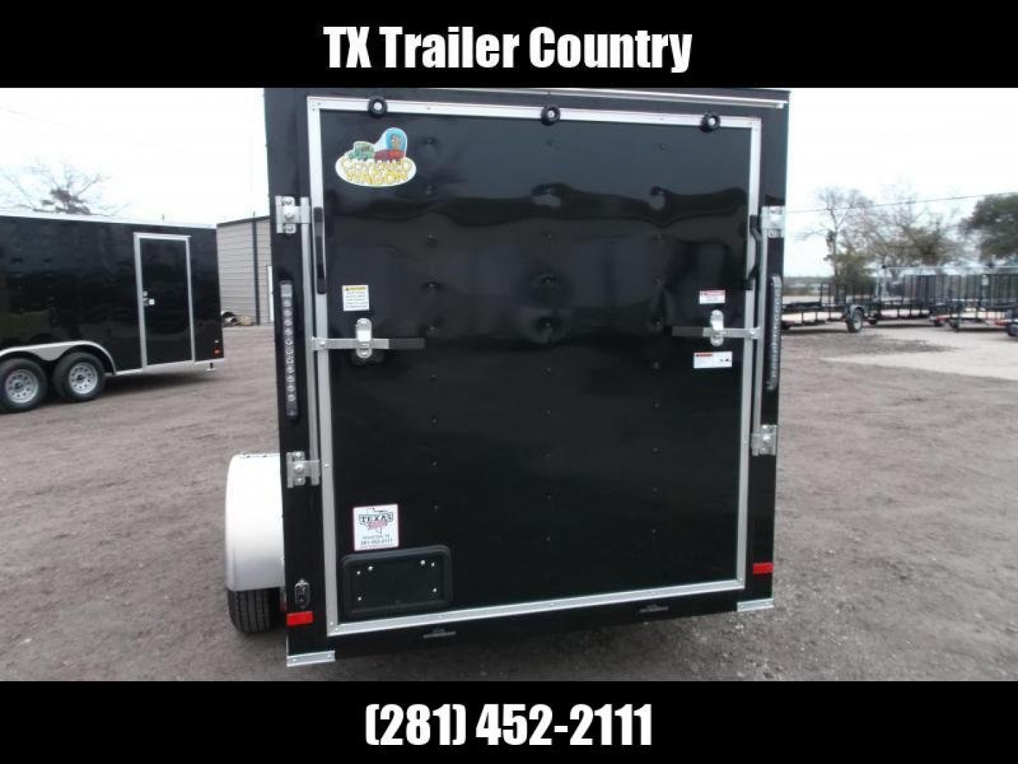 Used 2024 Covered Wagon Trailers 6x10 Motorcycle Trailer / Cargo Trailer / Ramp / D-rings