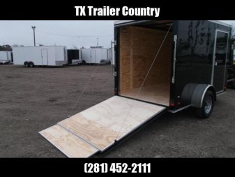 Used 2024 Covered Wagon Trailers 6x10 Motorcycle Trailer / Cargo Trailer / Ramp / D-rings