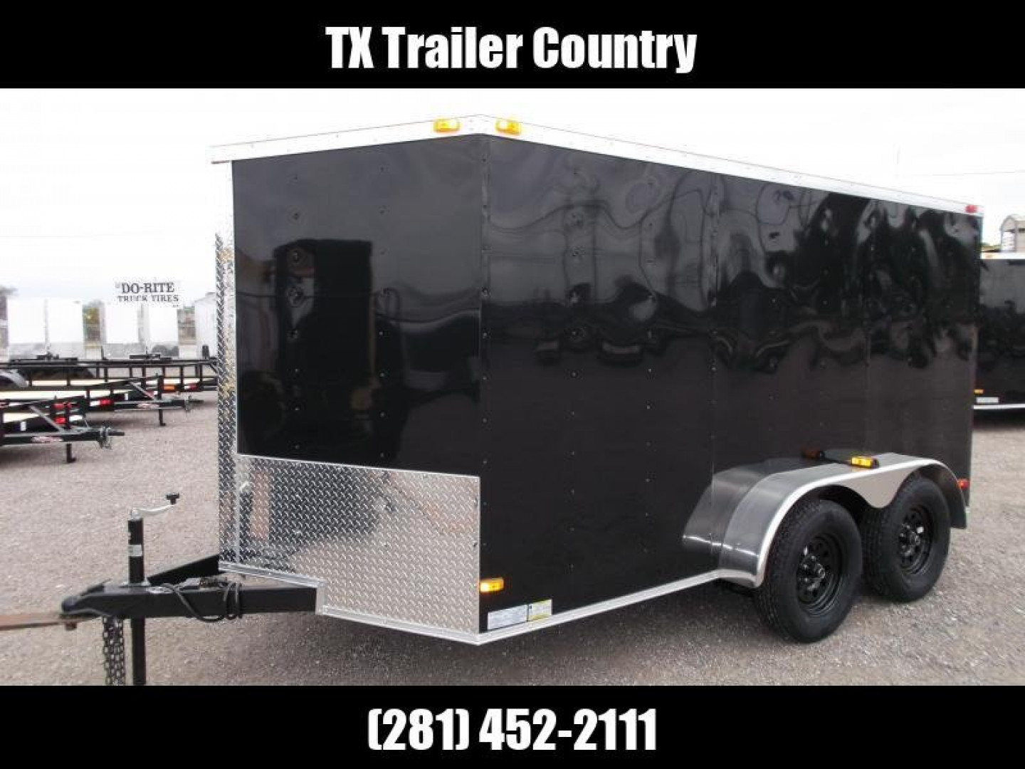 New 2024 Covered Wagon Trailers 7x12 Motorcycle Trailer / Cargo Trailer / Ramp / (8) D-rings