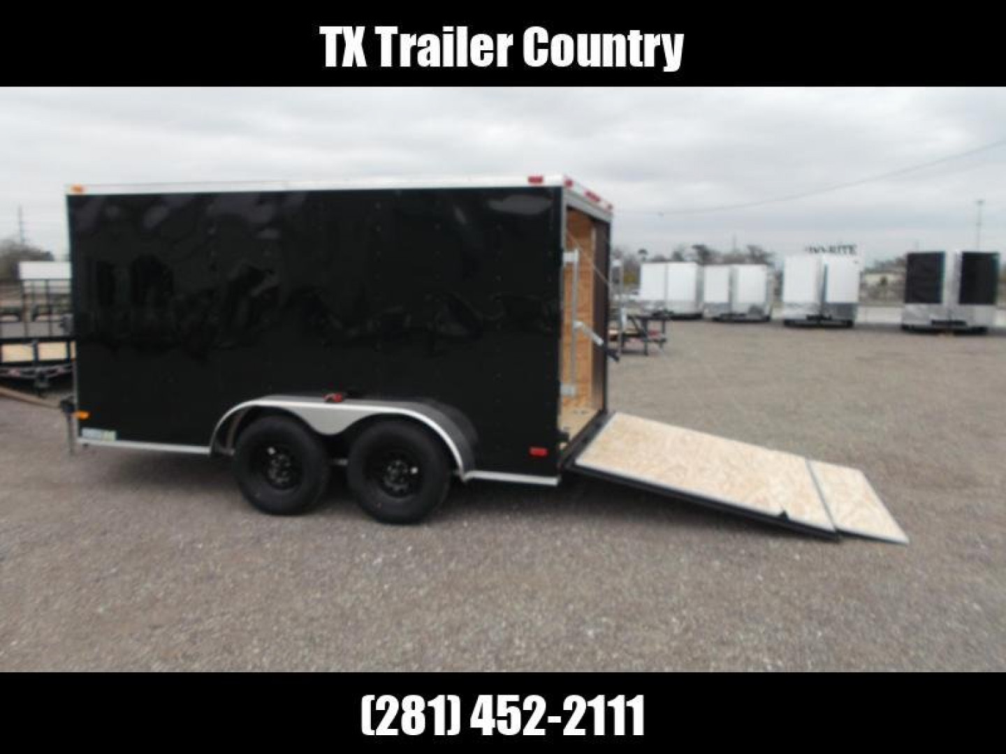 New 2024 Covered Wagon Trailers 7x12 Motorcycle Trailer / Cargo Trailer / Ramp / (8) D-rings