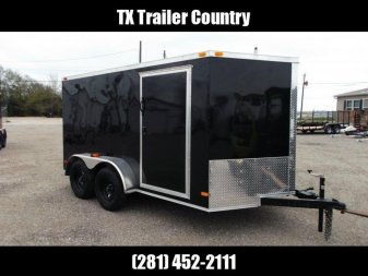 New 2024 Covered Wagon Trailers 7x12 Motorcycle Trailer / Cargo Trailer / Ramp / (8) D-rings