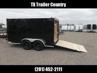 New 2024 Covered Wagon Trailers 7x12 Motorcycle Trailer / Cargo Trailer / Ramp / (8) D-rings