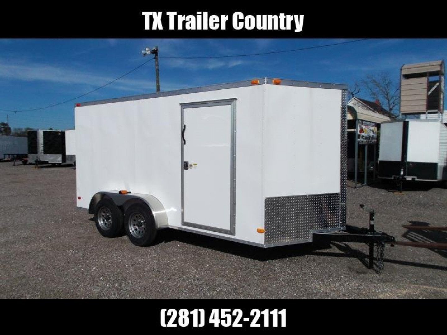 New 2024 Covered Wagon Trailers 7x14 Cargo Trailer / Enclosed Trailer / Motorcycle Trailer / Ramp / (8) D-rings
