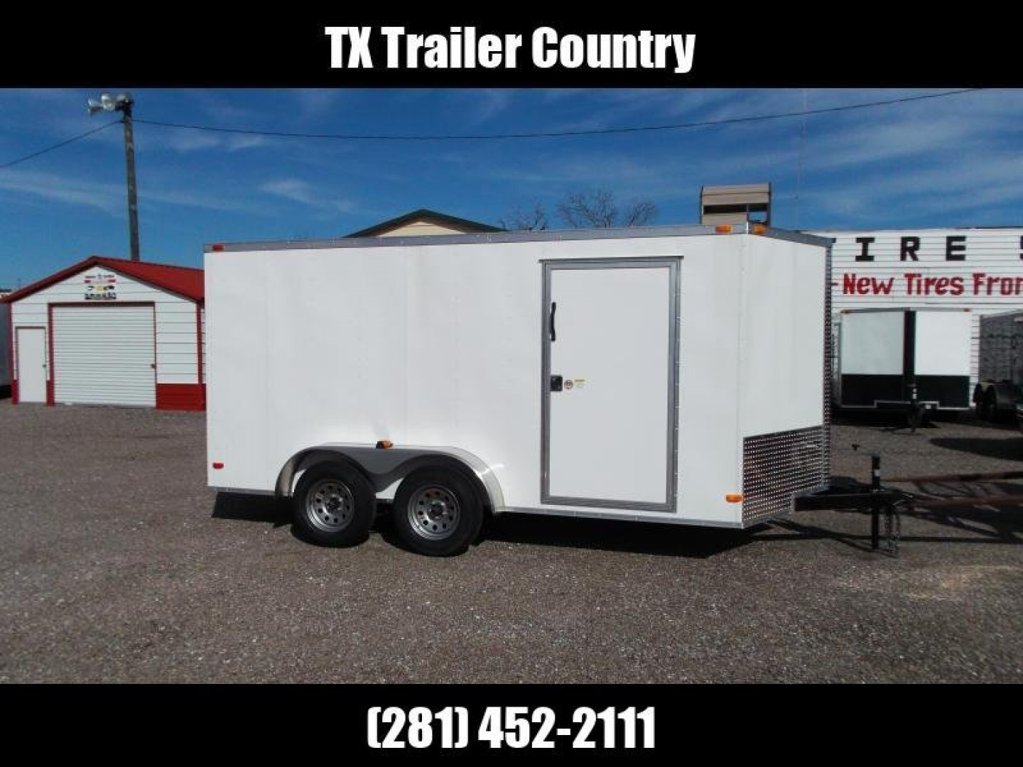 New 2024 Covered Wagon Trailers 7x14 Cargo Trailer / Enclosed Trailer / Motorcycle Trailer / Ramp / (8) D-rings