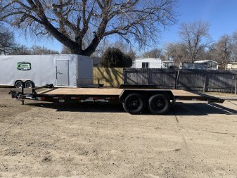 New 2024 Southland 22’ Flatbed 2-7000lb axles = 14K Dovetail Trailer with ALUMINUM Slide In Ramps