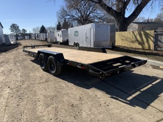 New 2024 Southland 22’ Flatbed 2-7000lb axles = 14K Dovetail Trailer with ALUMINUM Slide In Ramps