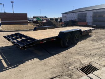 New 2024 Southland 22’ Flatbed 2-7000lb axles = 14K Dovetail Trailer with ALUMINUM Slide In Ramps
