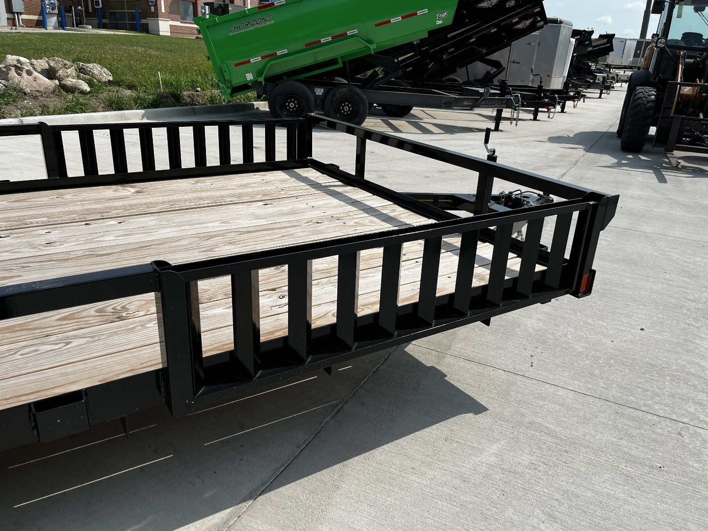 New SUPER PRICE NEW 2024 H&H 82x14 STEEL ATV/UTV Utility Trailer with ATV Side RAMPS