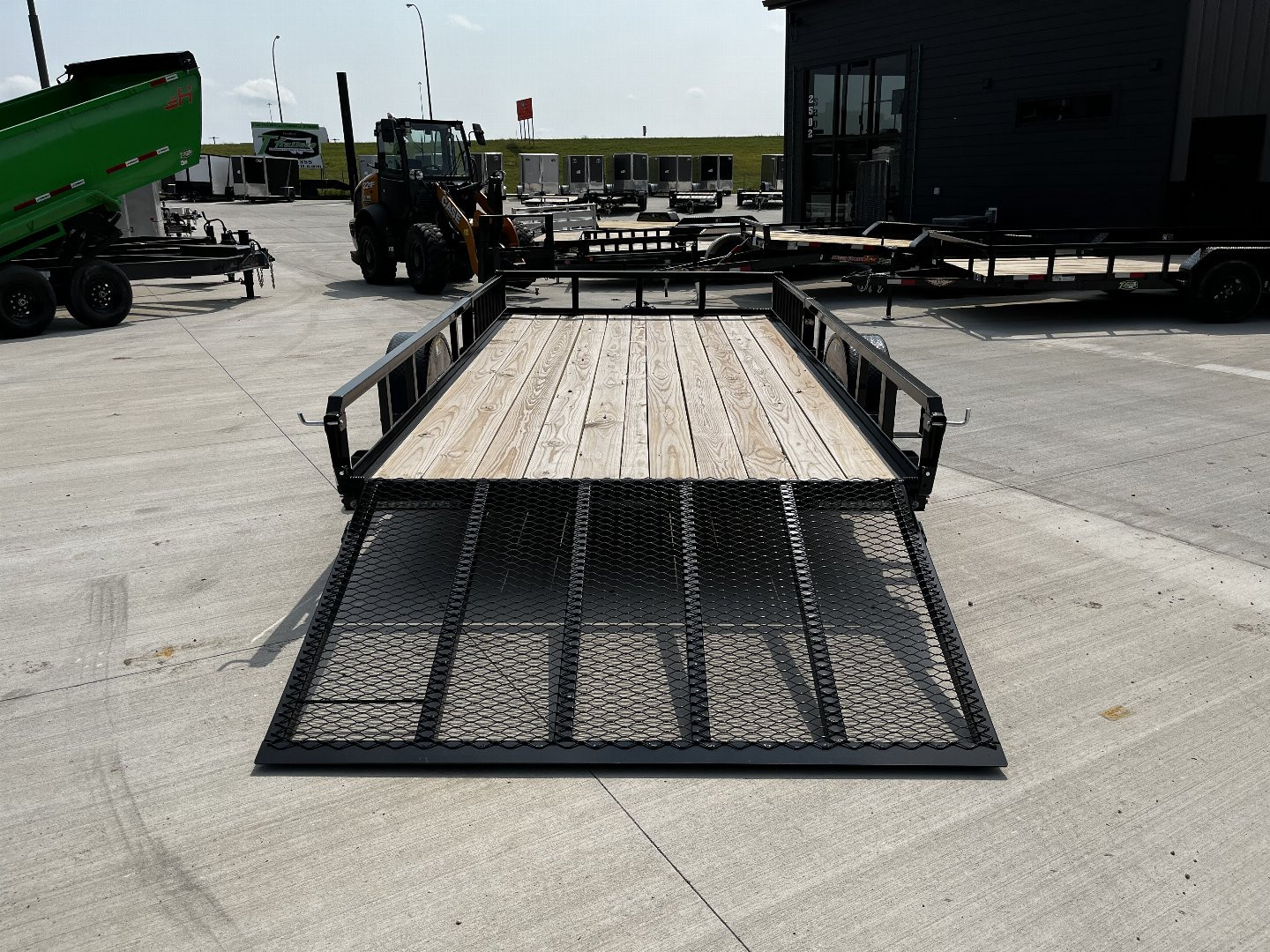 New SUPER PRICE NEW 2024 H&H 82x14 STEEL ATV/UTV Utility Trailer with ATV Side RAMPS